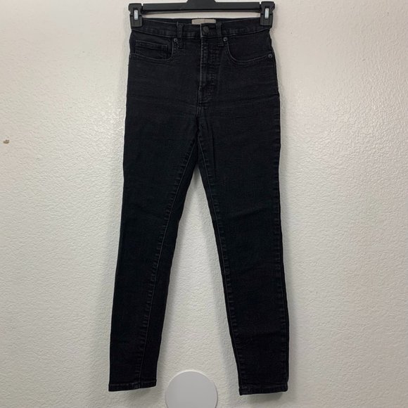 Everlane Denim - Everlane Black High Rise Skinny Ankle Jeans